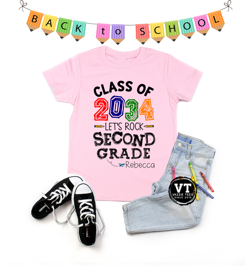 Class of 2034 Let's Rock Second Grade