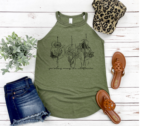 Current Mood Flamingo Rocker Tank Top