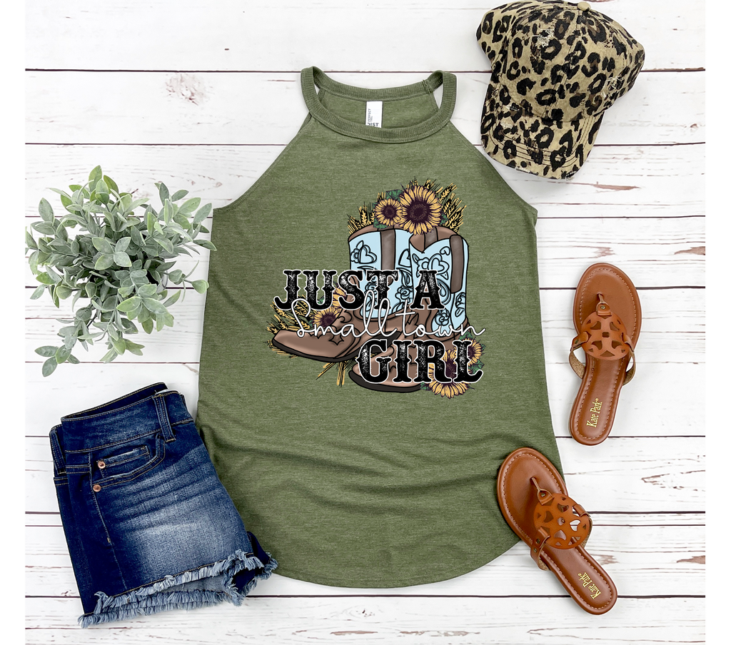 Just a Small Town Girl Rocker Tank Top