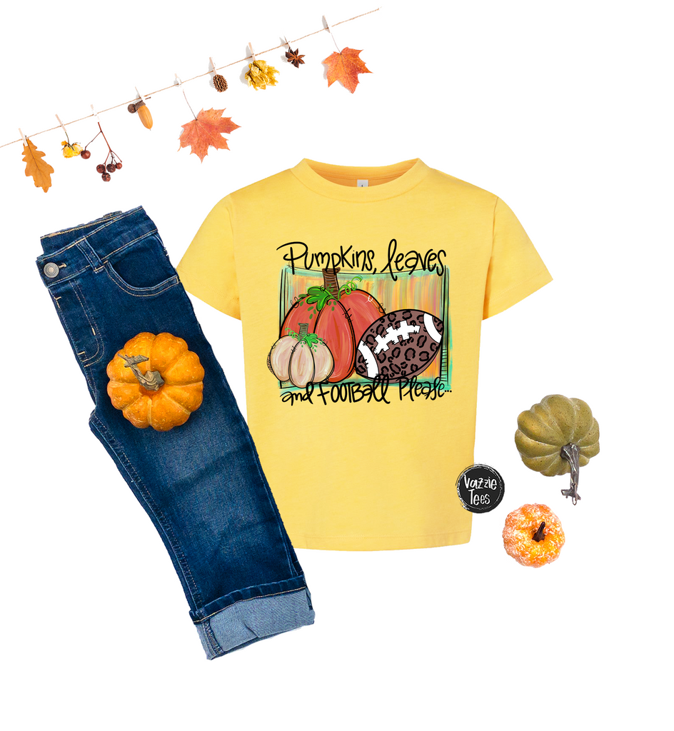 Pumpkin Leaves & Football Please Shirt