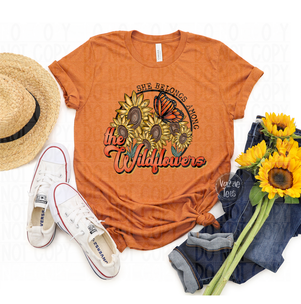 She Belongs Among the Wildflowers Shirt