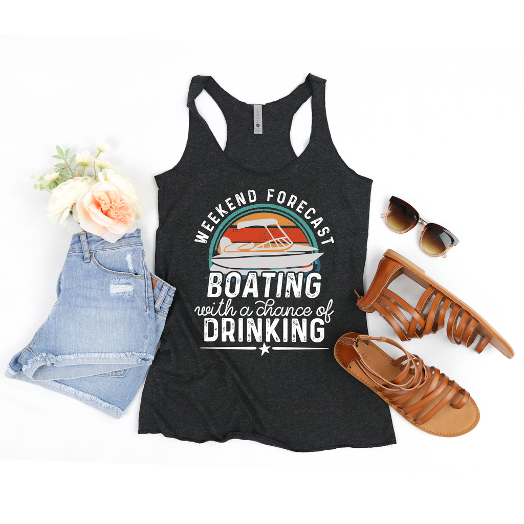 Weekend Forecast Boating with a Chance of Drinking Tank Top