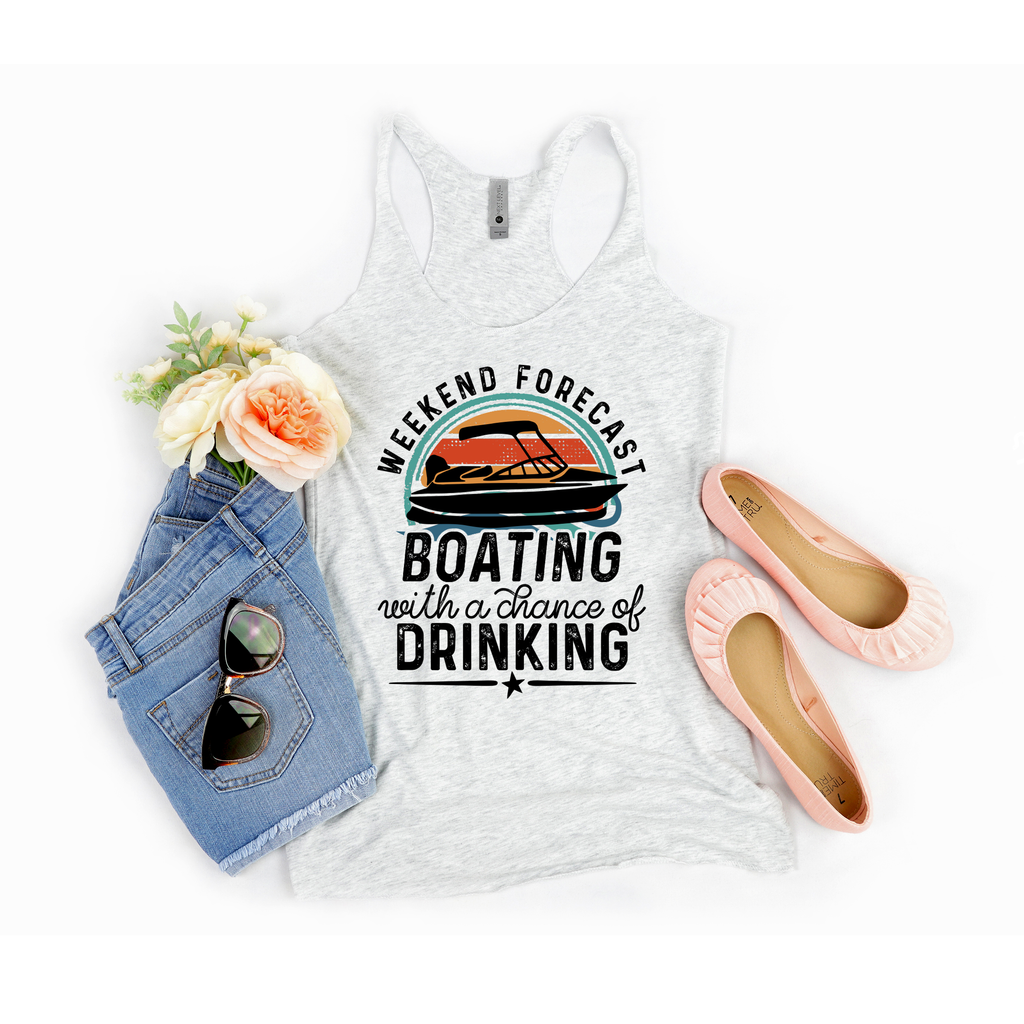 Weekend Forecast Boating with a Chance of Drinking Tank Top