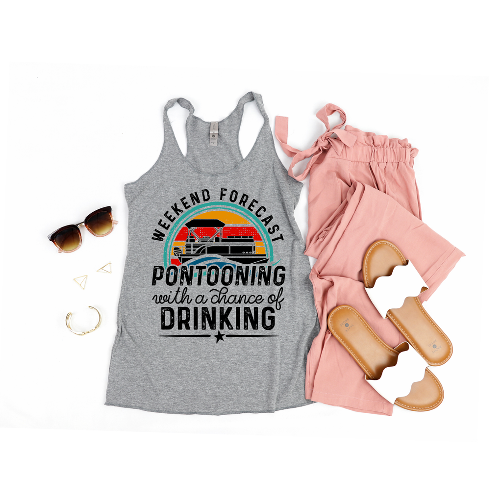 Weekend Forecast Pontooning with a Chance of Drinking Tank Top