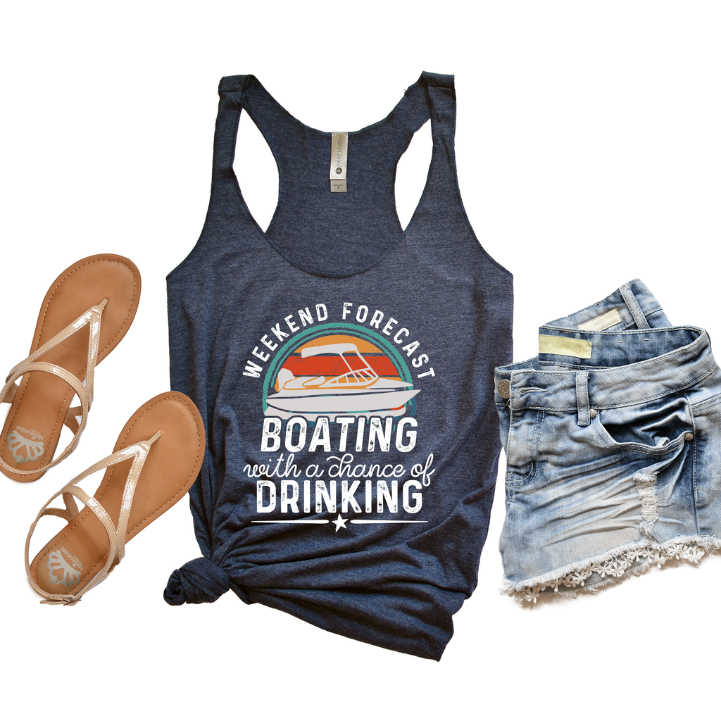 Weekend Forecast Boating with a Chance of Drinking Tank Top