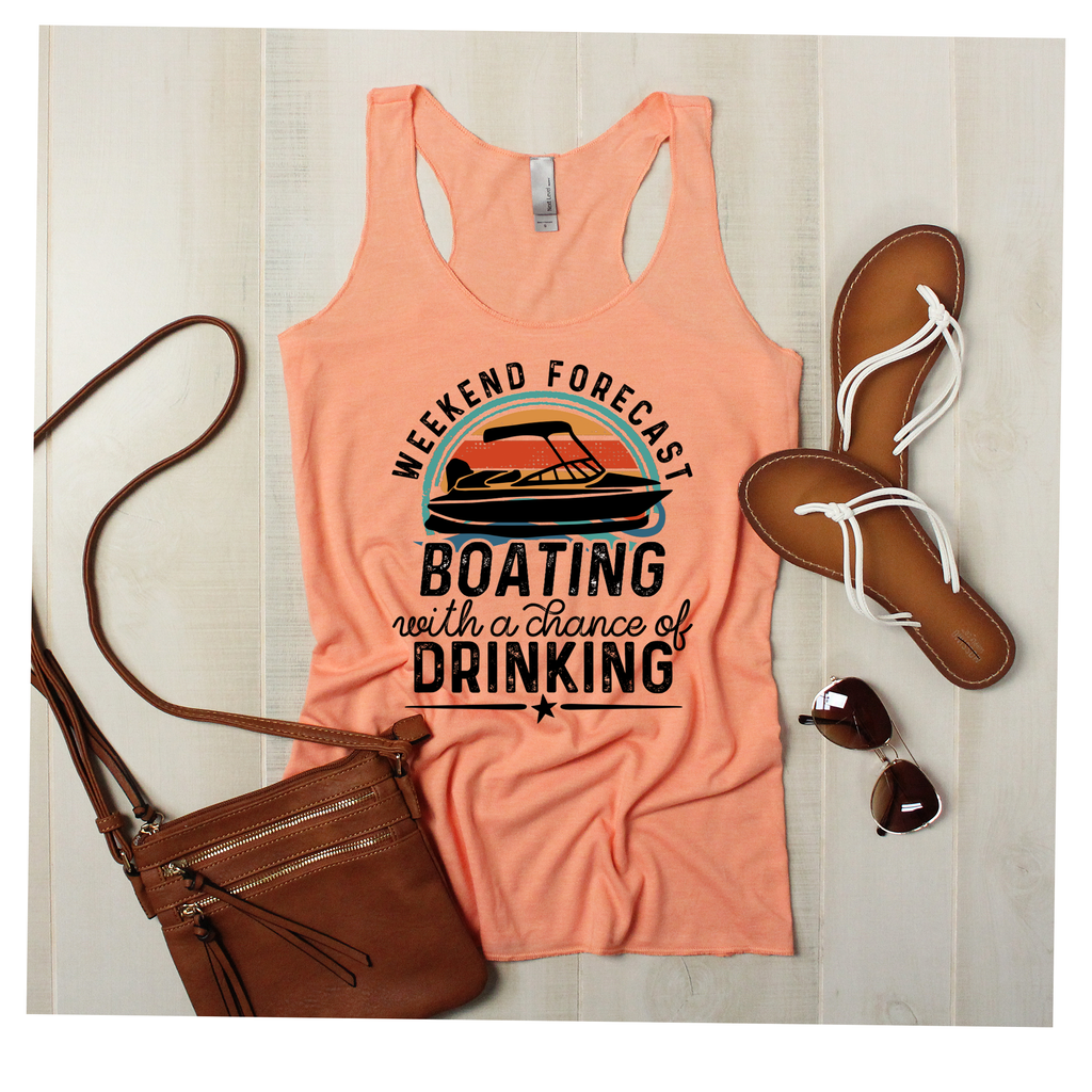 Weekend Forecast Boating with a Chance of Drinking Tank Top