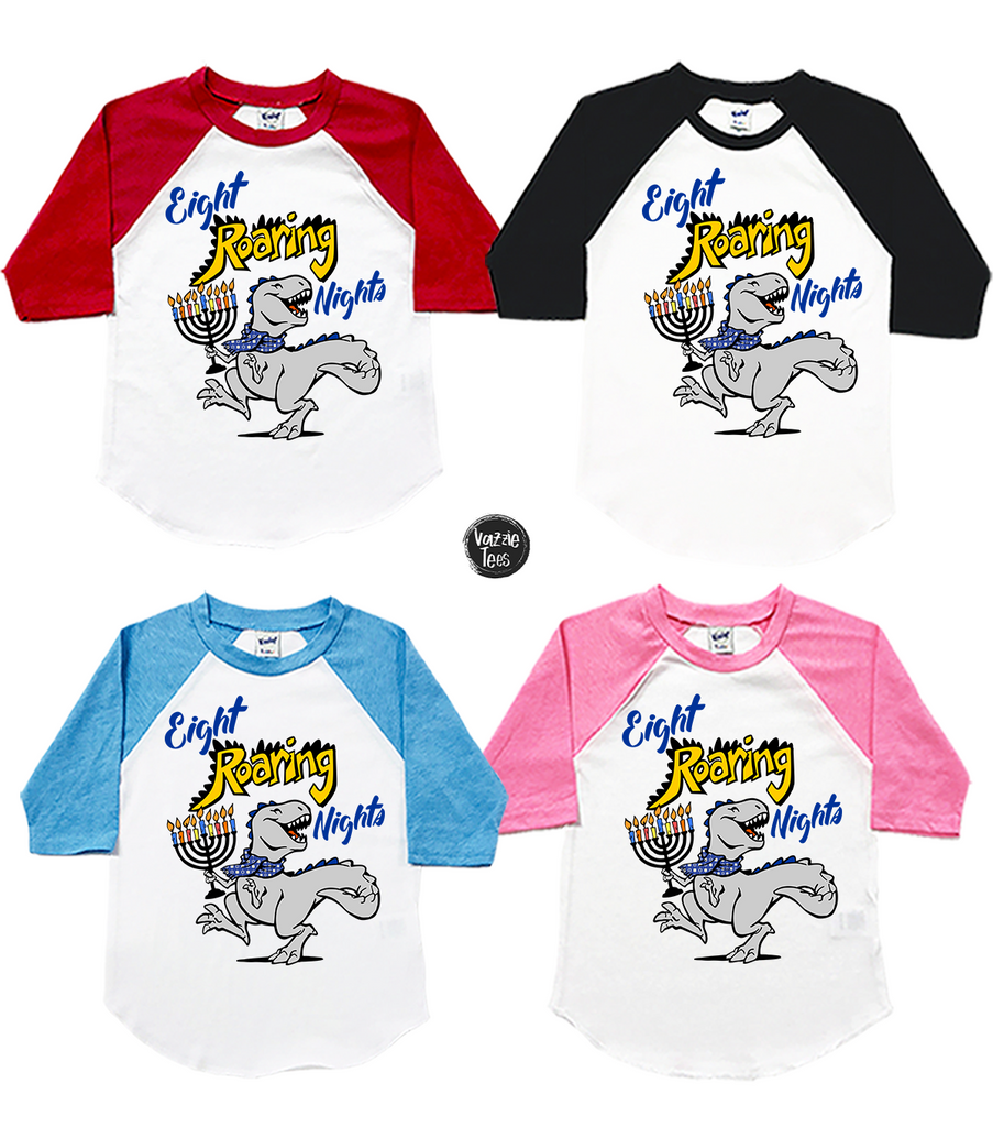 "Eight Roaring Nights" - Raglan, Vazzie Tees 
